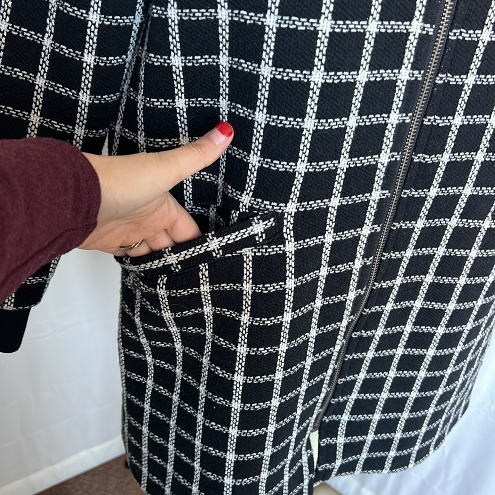 Sanctuary City Topper Windowpane ZIP Up coat - Picture 3 of 10